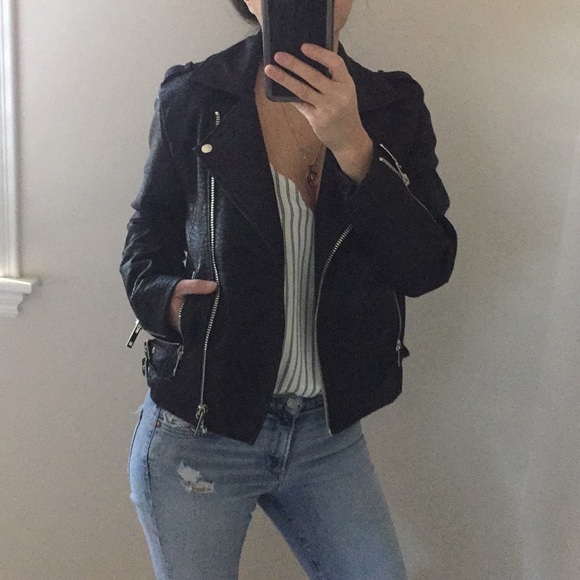 Moon River Jackets & Blazers - Moon River Faux leather moto jacket